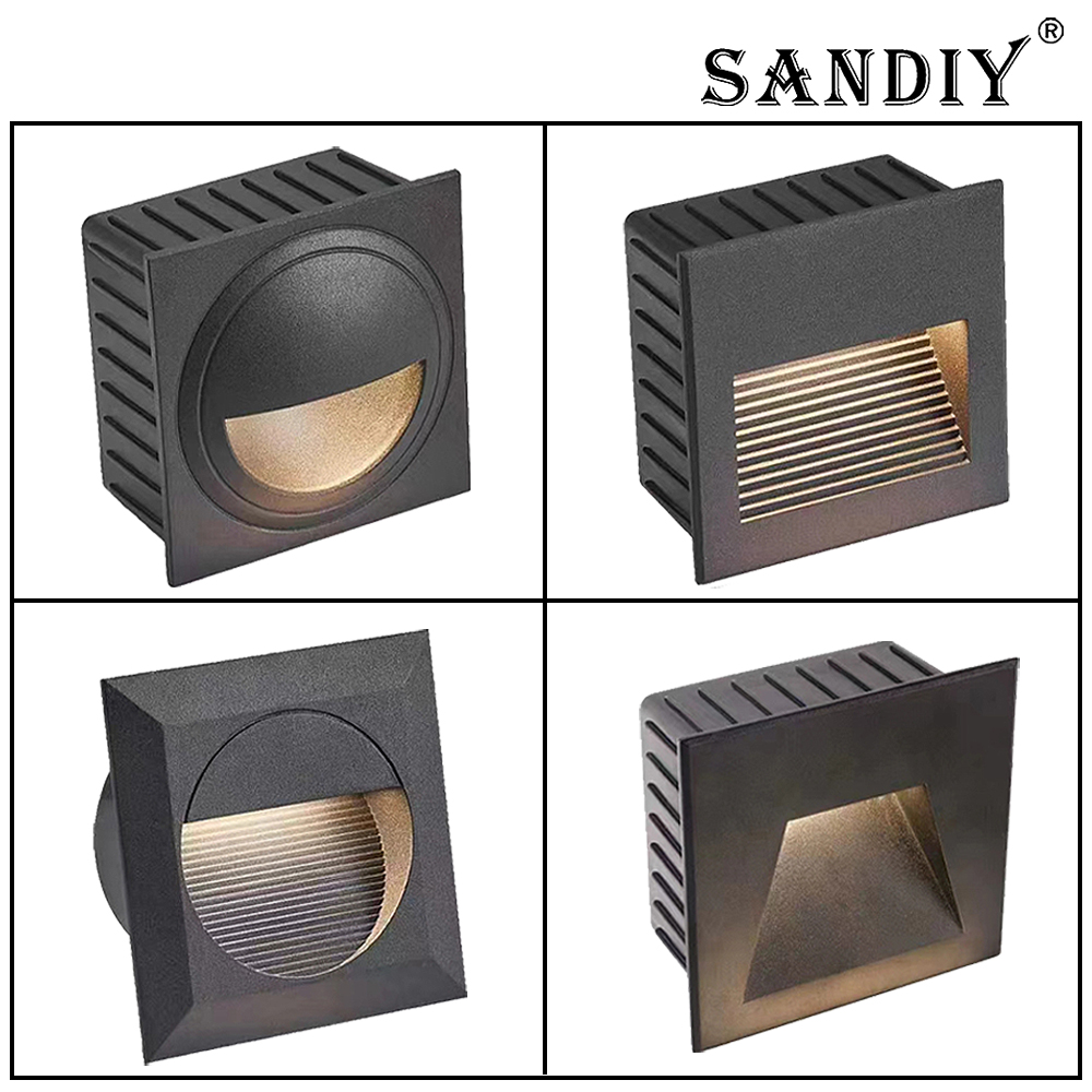 Outdoor Lighting Up And Down - SANDIY Recessed Outdoor Wall Sconce Lamps