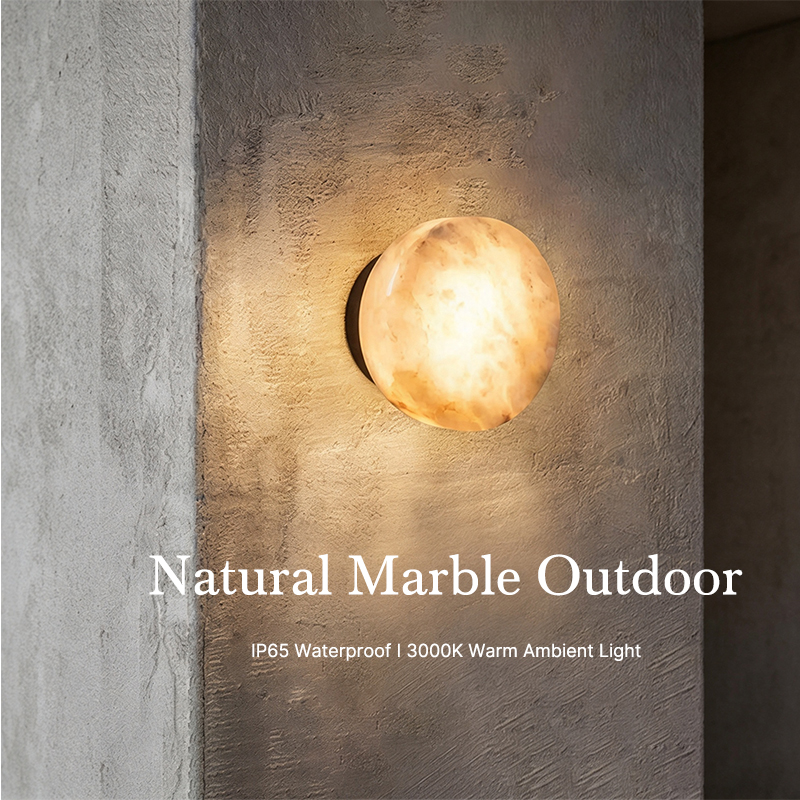 Outdoor Lighting Year Round - Outdoor IP65 Waterproof Alabaster Wall Sconces