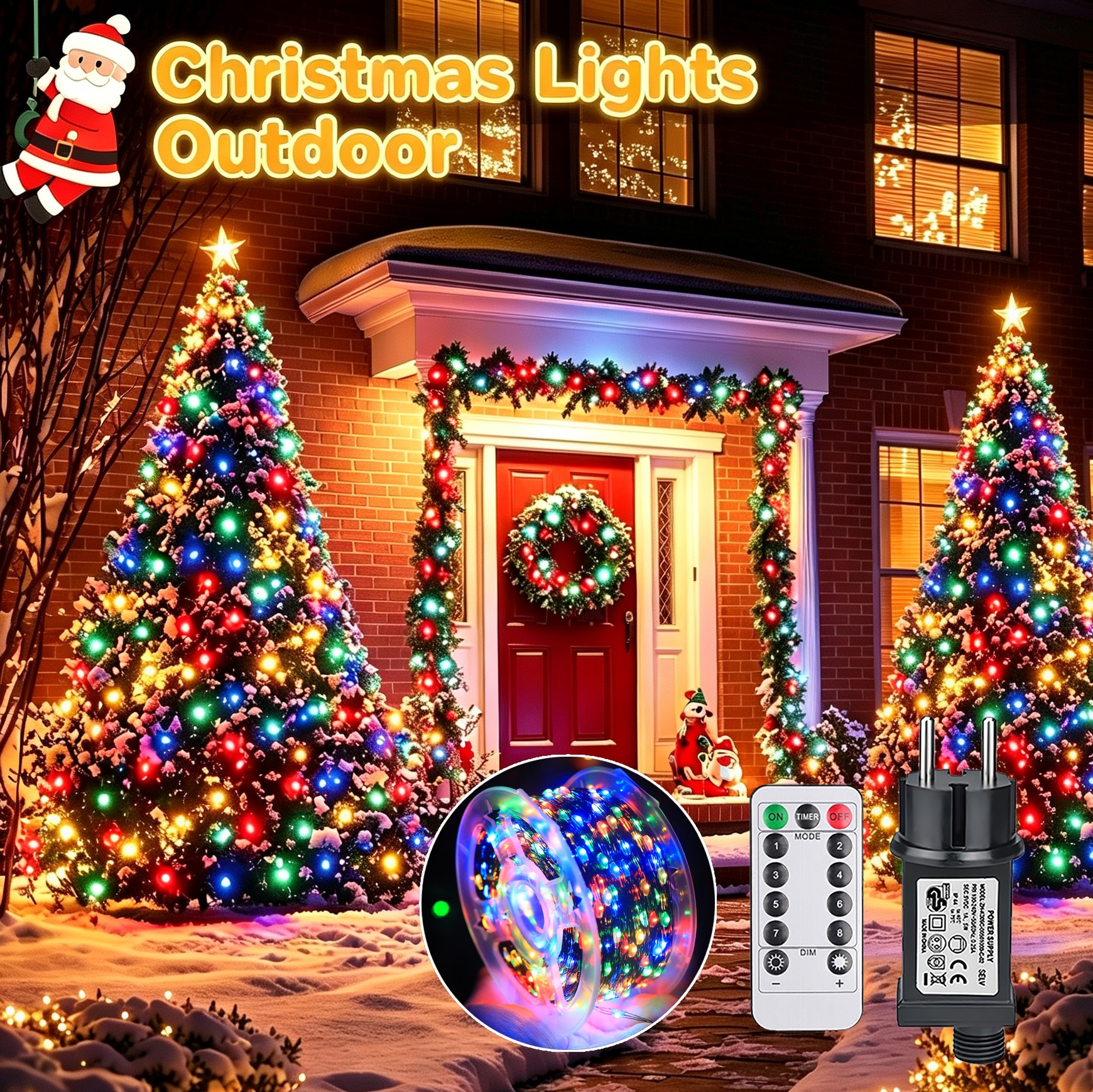Outdoor Lighting No Wiring - 50M/100M LED String Lights Green Wire