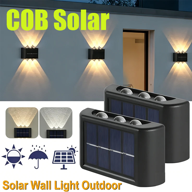 Wall Lighting Outdoor - COB Solar Wall Lamp Outdoor Waterproof