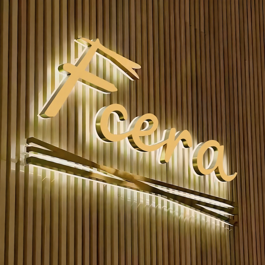 Outdoor Lighting For Store - Custom Metal LED Letters Sign Business