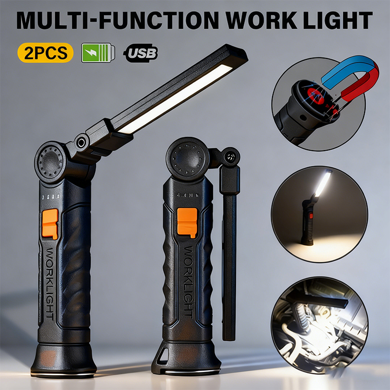 Outdoor Lighting Lowes - Portable COB LED Flashlight USB Rechargeable