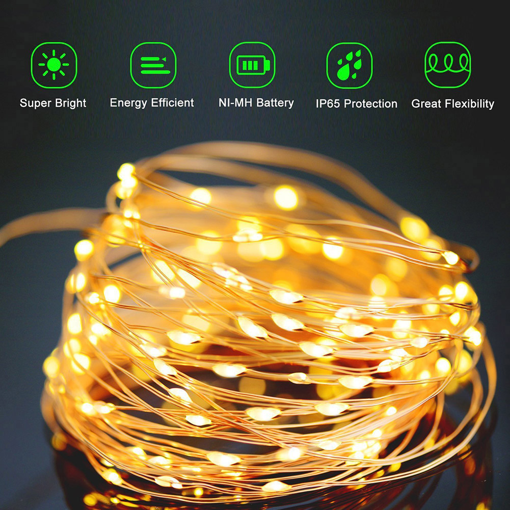 Outdoor Lighting No Wiring - 5M 20M LED Solar Light Outdoor