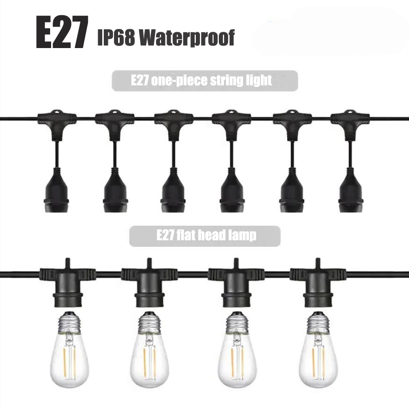 Outdoor Lighting Led Strip - Outdoor E27 Threaded Head Lamp Holder