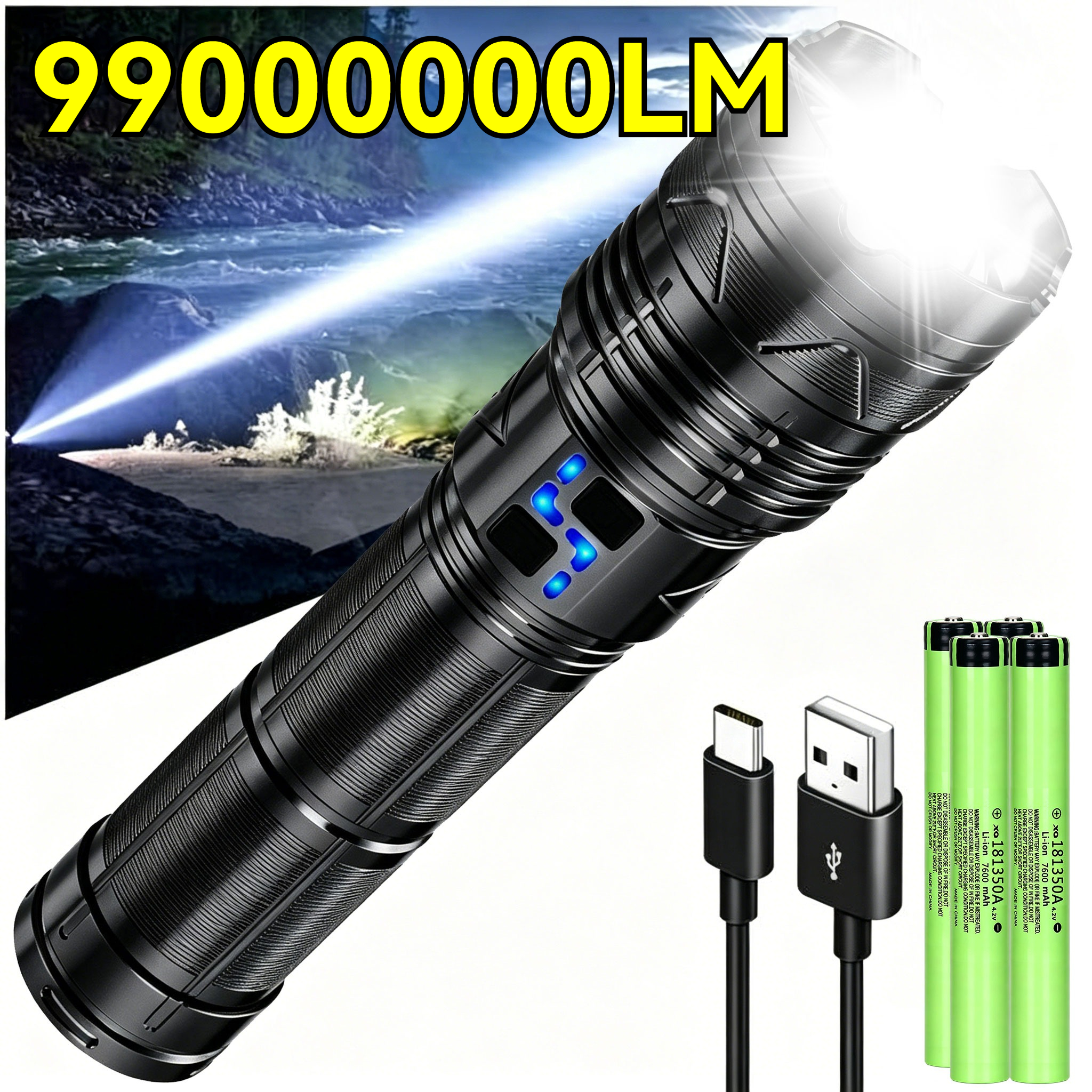 Outdoor Lighting Lowes - 99000000LM Super Bright LED Flashlight 100W