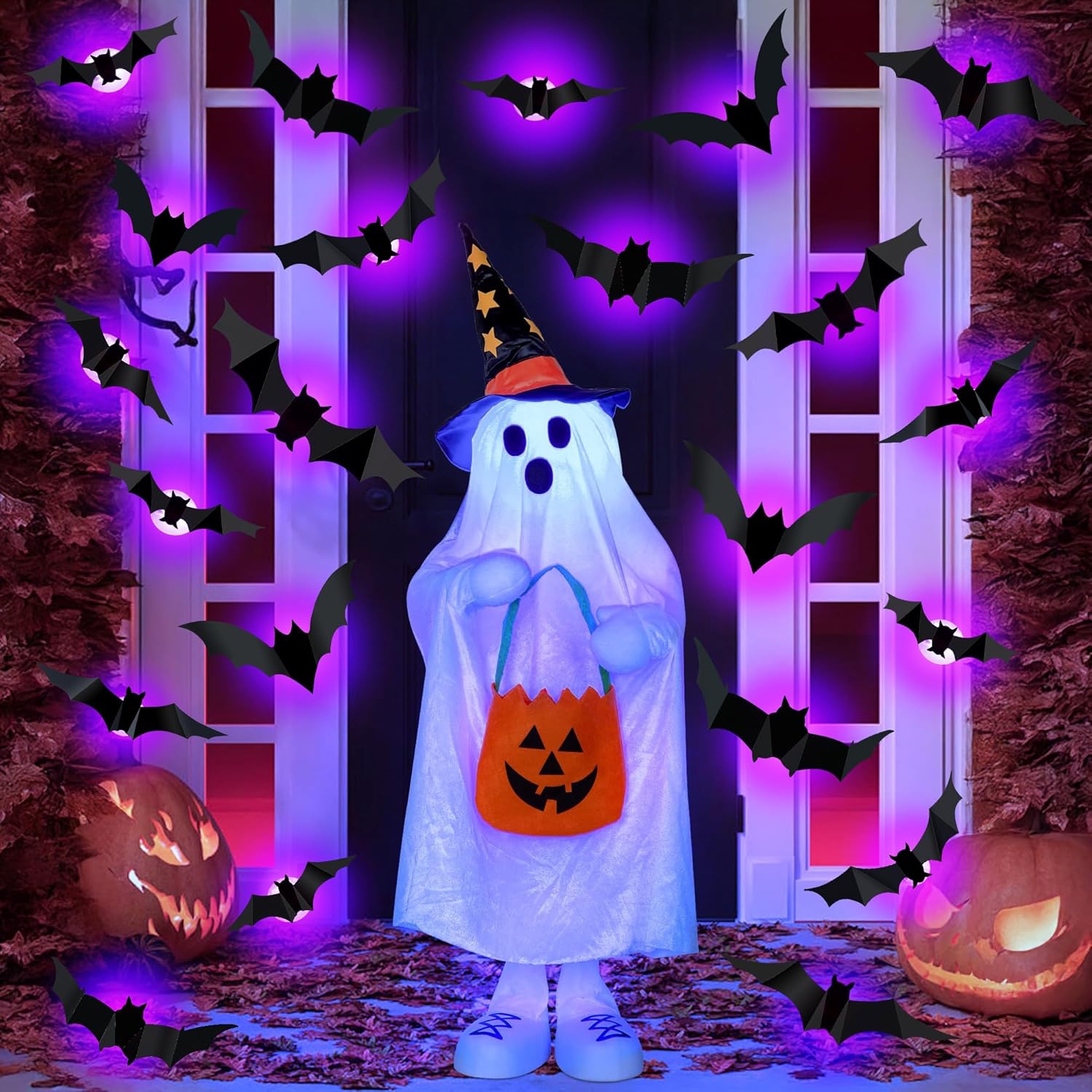 Lighting Wedding Outdoor - Halloween LED Bats Spider Decor Glow