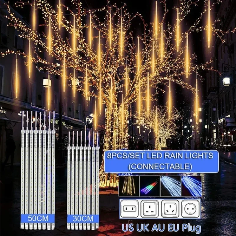 Outdoor Lighting Youtube - 30cm /50cm Waterproof Meteor Shower Rain