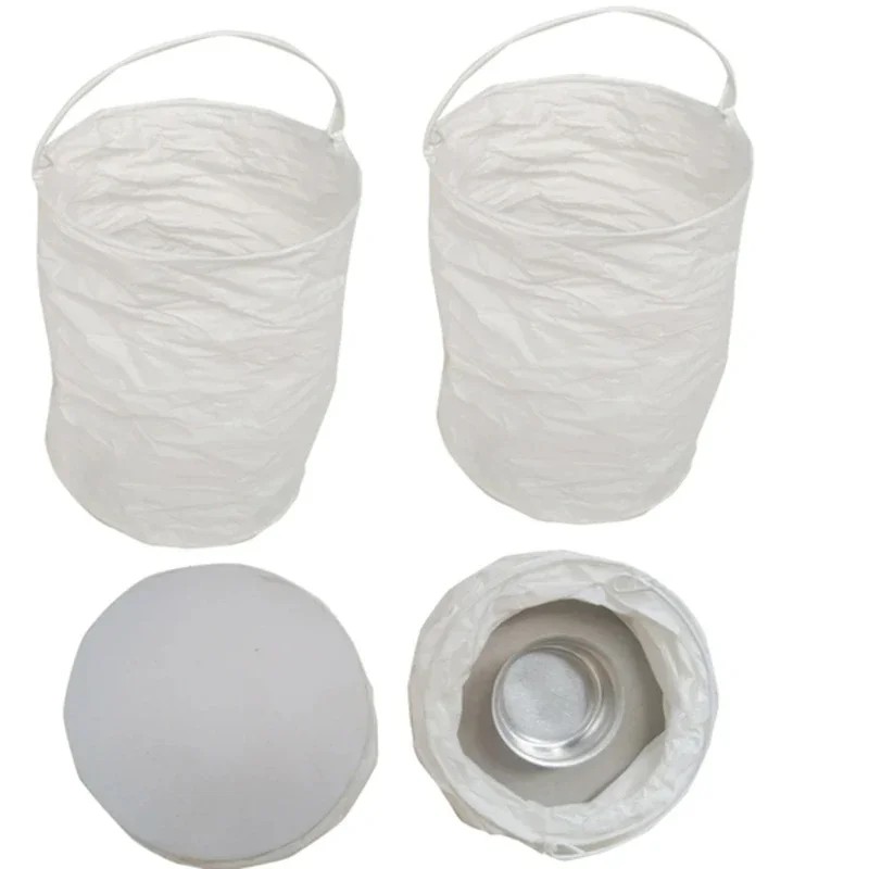 Outdoor Lighting Year Round - 4pcs DIY White Straight Cylindrical Paper