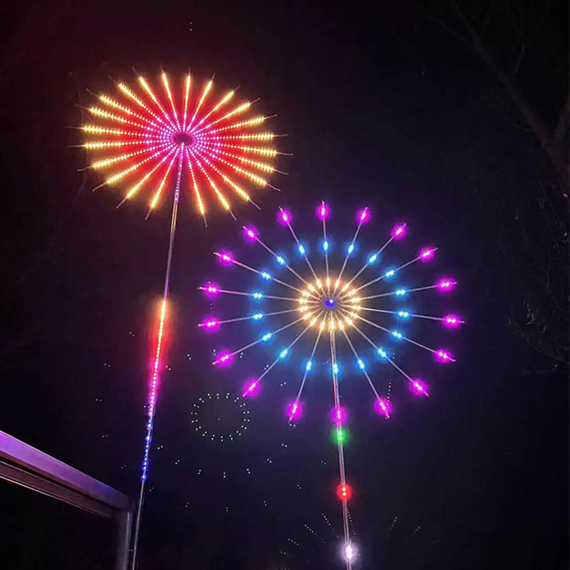 Outdoor Lighting Year Round - 2026 New Year Double‑Sided Programmable Firework