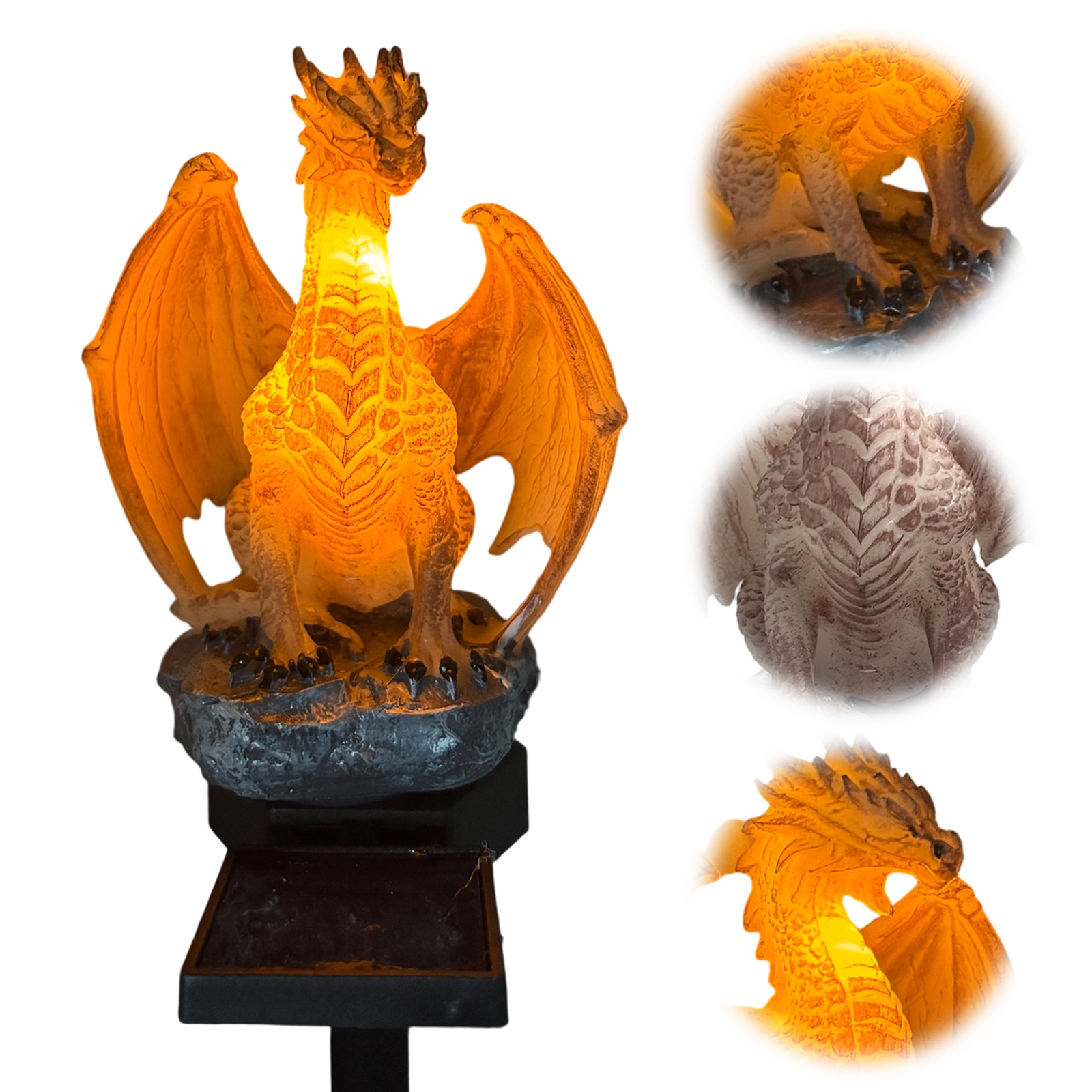 Outdoor Lighting Unique - Dragon Solar Garden Light Unique Gothic