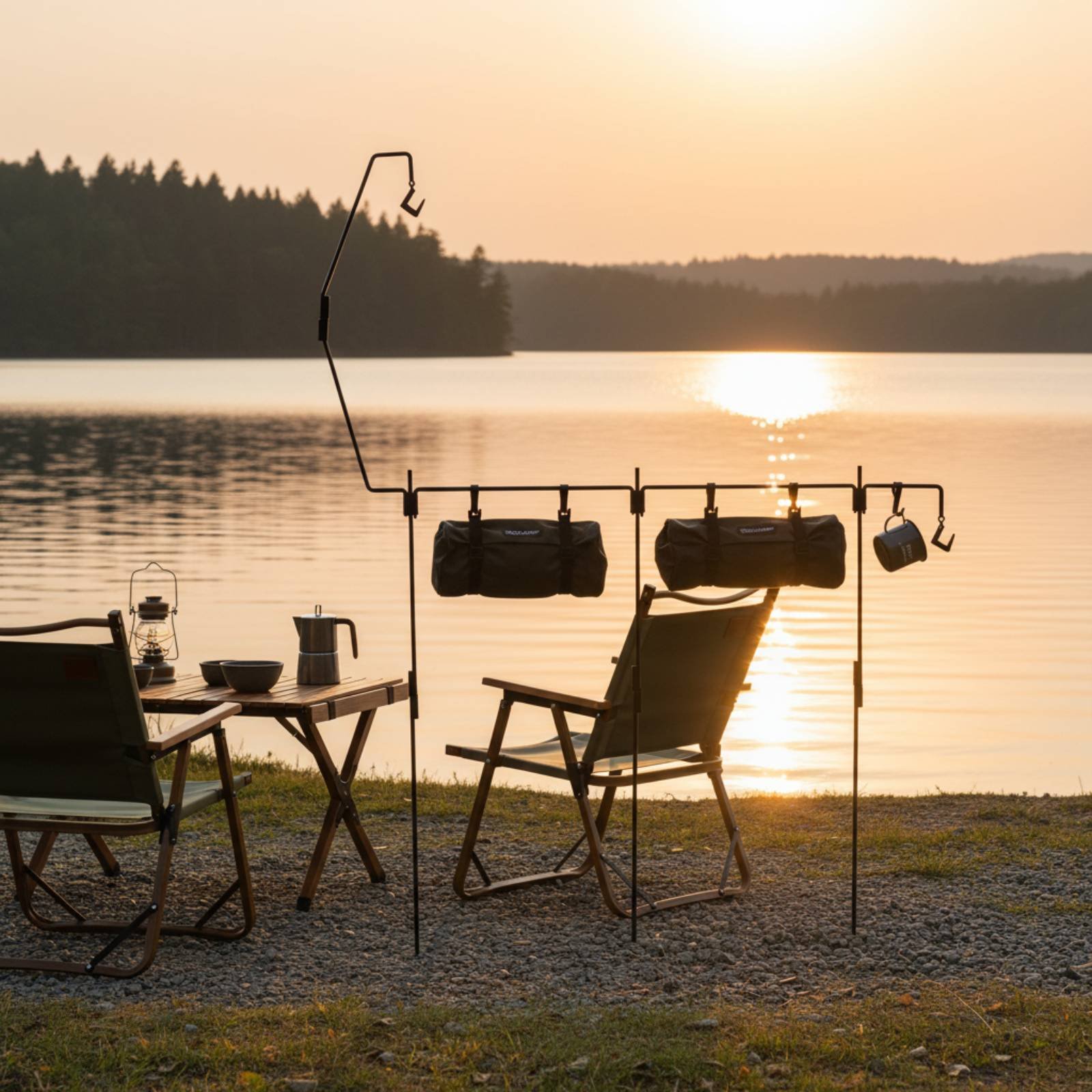 Outdoor Lighting Pole - Camping Lantern Stand Easy to Assemble