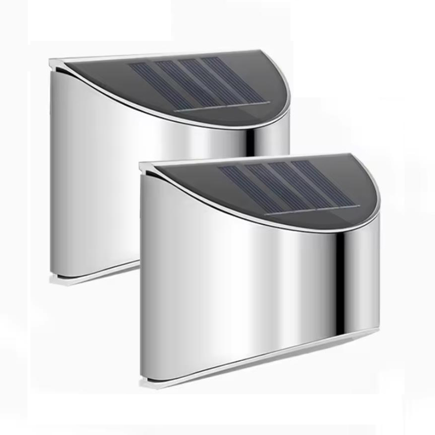 Outdoor Lighting Up And Down - 2Pcs Solar Garden Light Stainless Steel