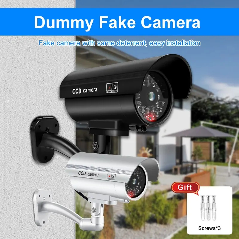 Outdoor Lighting No Wiring - 1PC Dummy Security Camera Watreproof Indoor