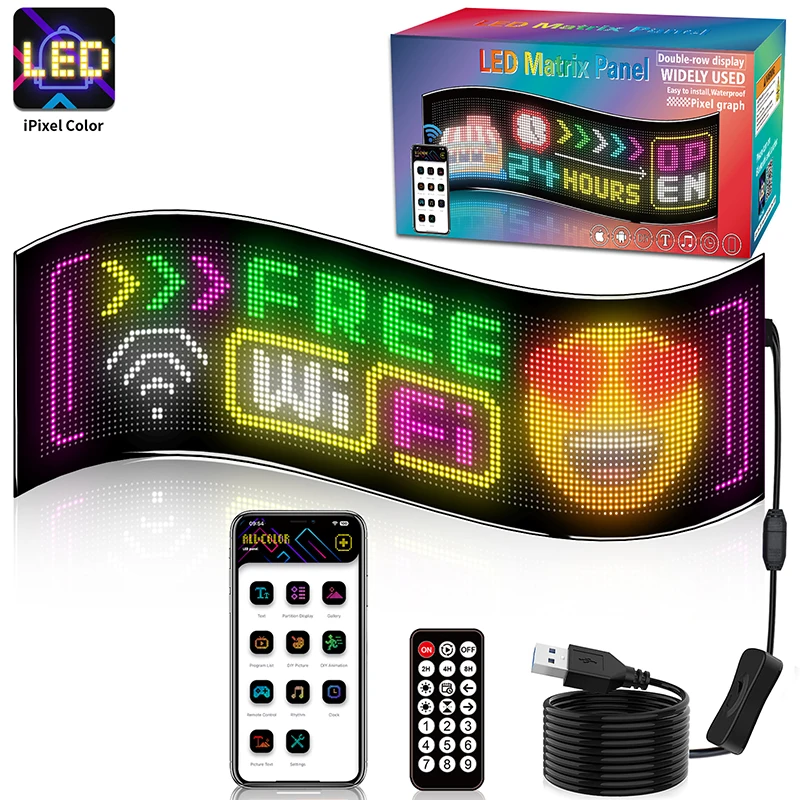 Outdoor Lighting For Store - LED Flexible Screen Billboards APP Control
