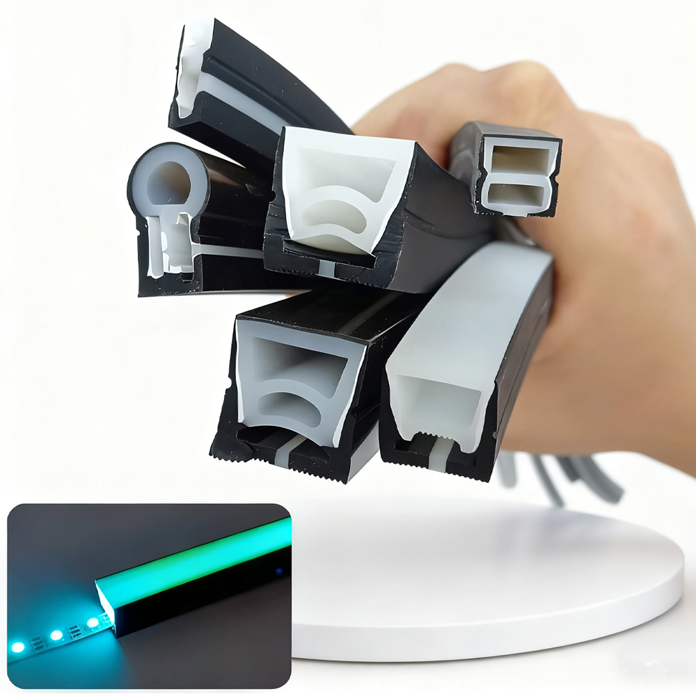 Outdoor Lighting Youtube - Black Silicone Tube LED Neon Light