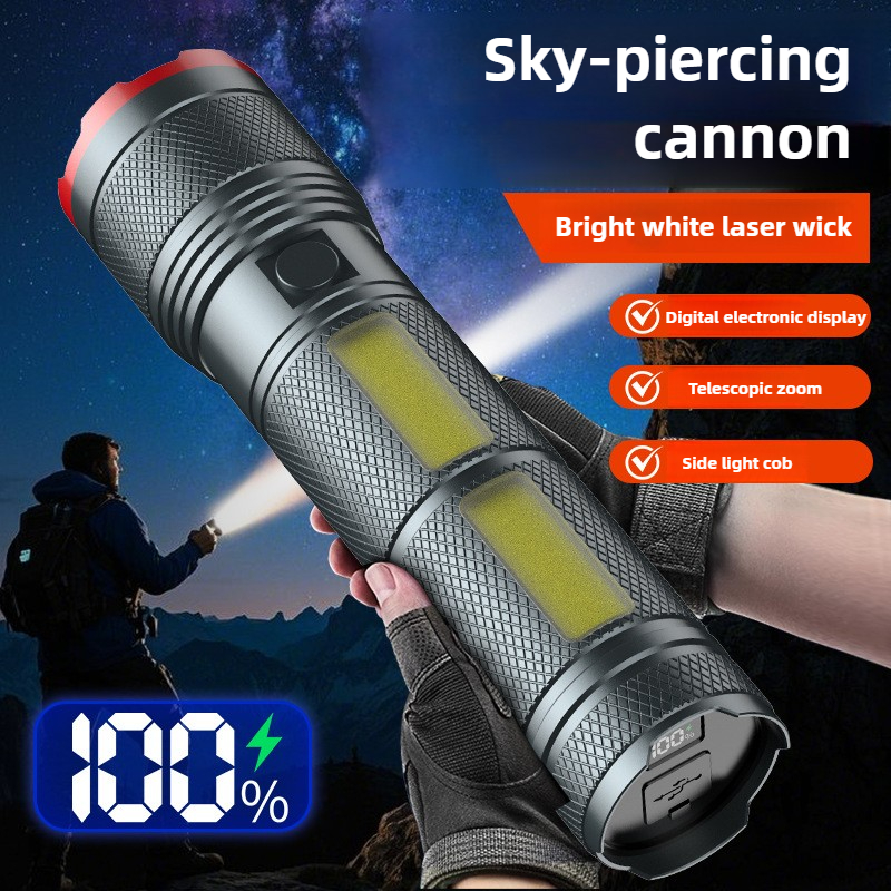 Outdoor Lighting Lowes - 7200mAh Highlight Flashlight COB Side Light