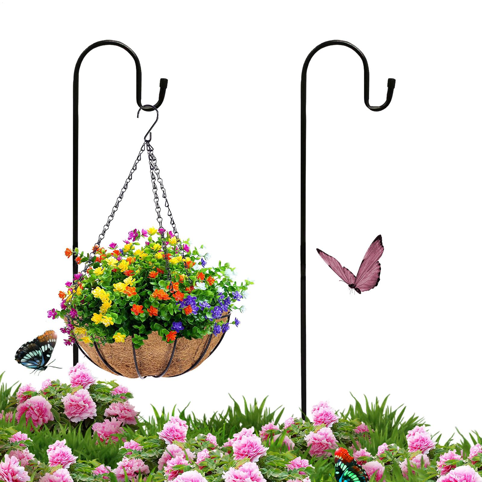 Outdoor Lighting Pole - Bird Feeder Hook 47 Inch Metal