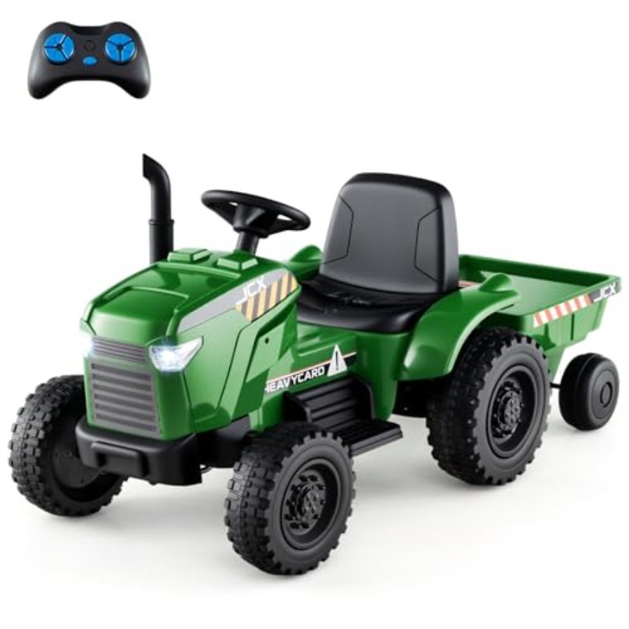 Outdoor Lighting Remote Control - Ride on Tractor with Trailer for