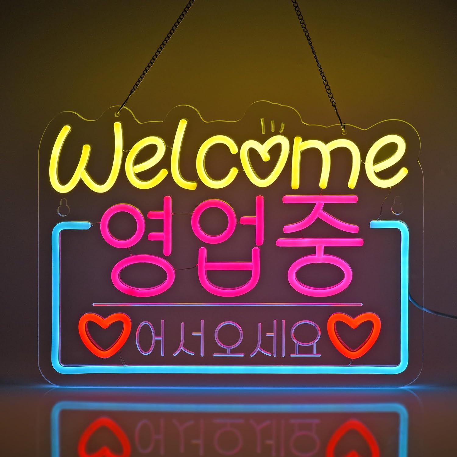 Outdoor Lighting For Store - Korean Welcome on Sale Neon Sign
