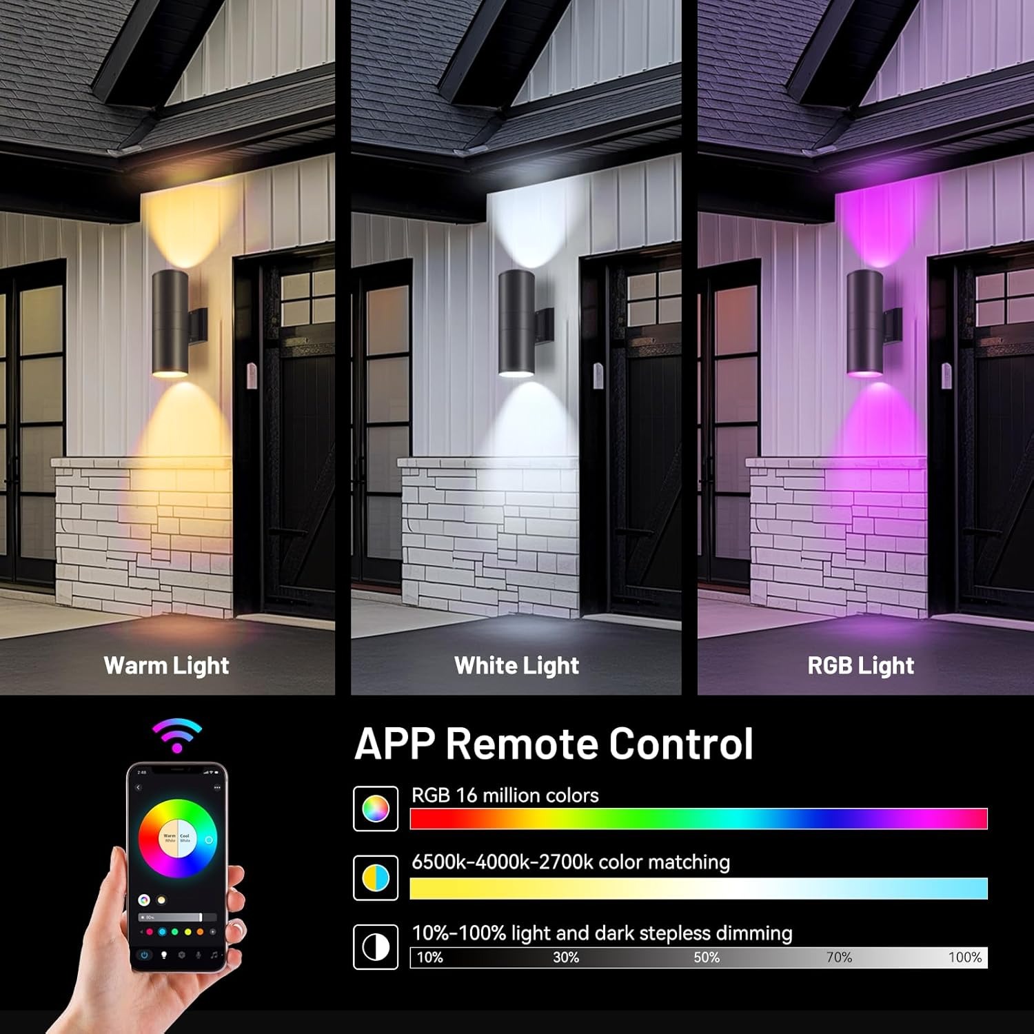 Tuya Smart Outdoor Wall Lights - Outdoor Lighting Up And Down recension och pris