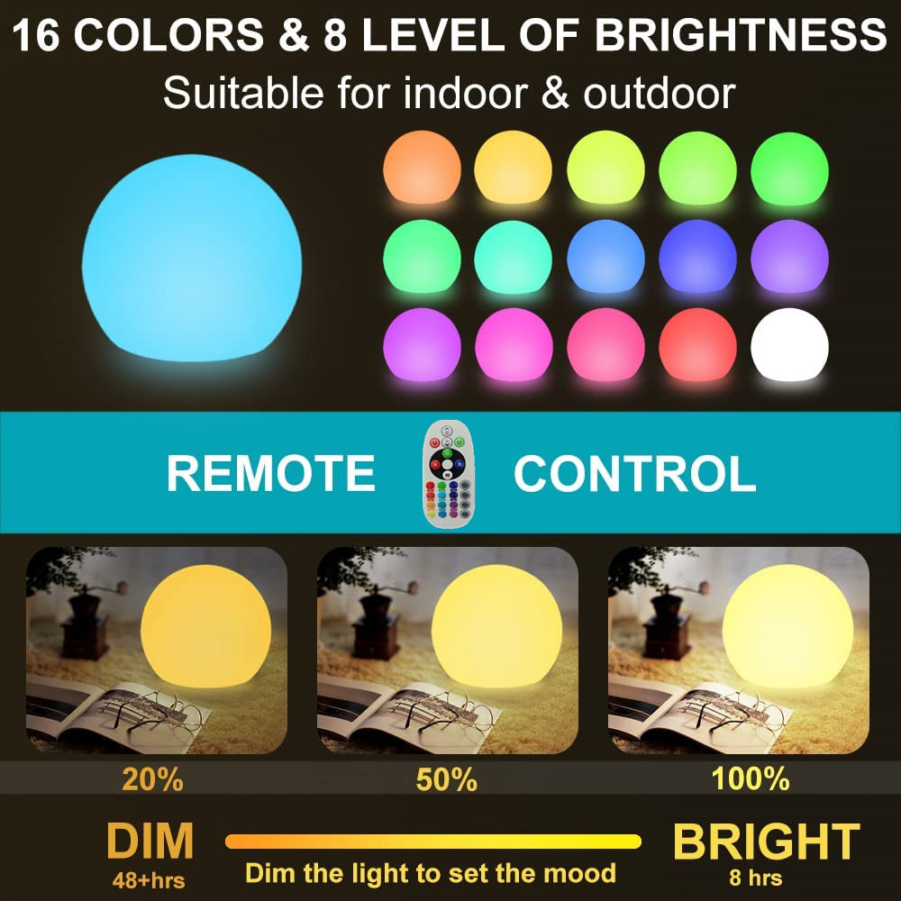 Rechargeable LED Glowing Ball  - Outdoor Lighting Brands recension och pris