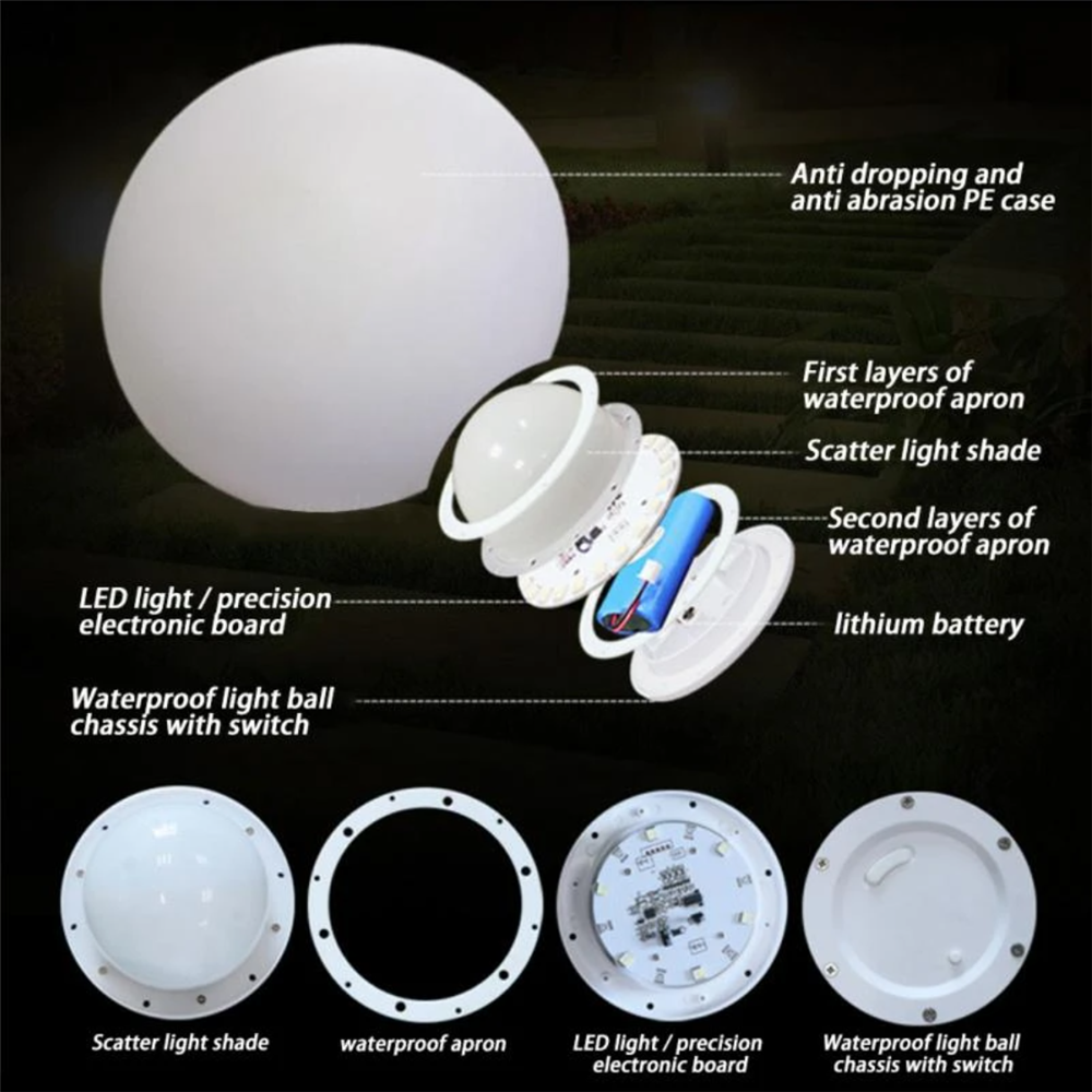 Rechargeable LED Glowing Ball  - Outdoor Lighting Brands recension och pris