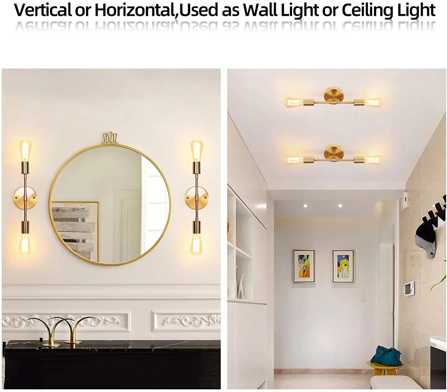 2 Heads Wall Lamps Decor Moder - Outdoor Lighting Up And Down recension och pris