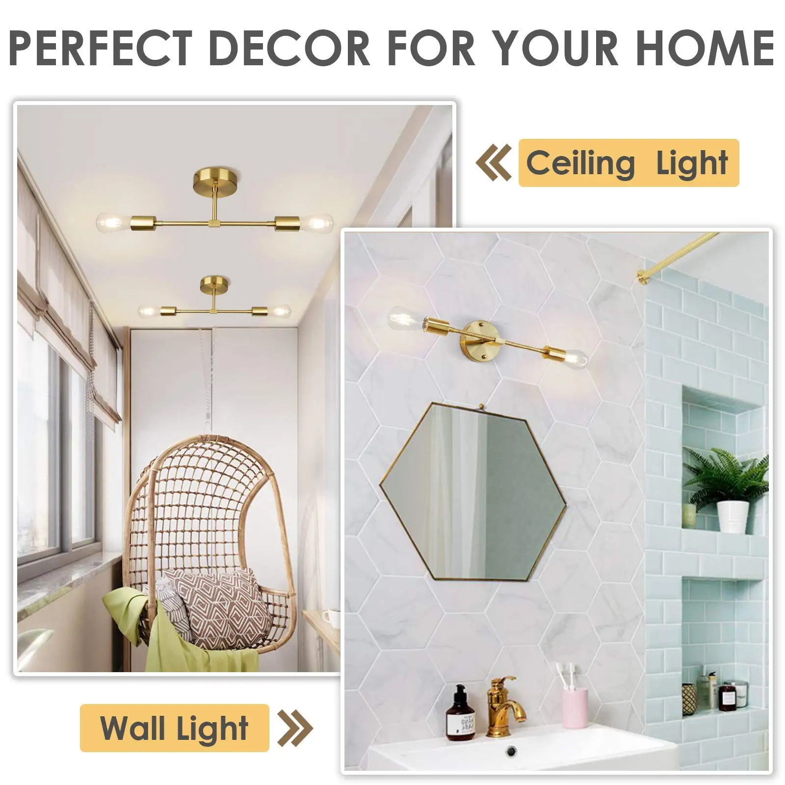 2 Heads Wall Lamps Decor Moder - Outdoor Lighting Up And Down recension och pris