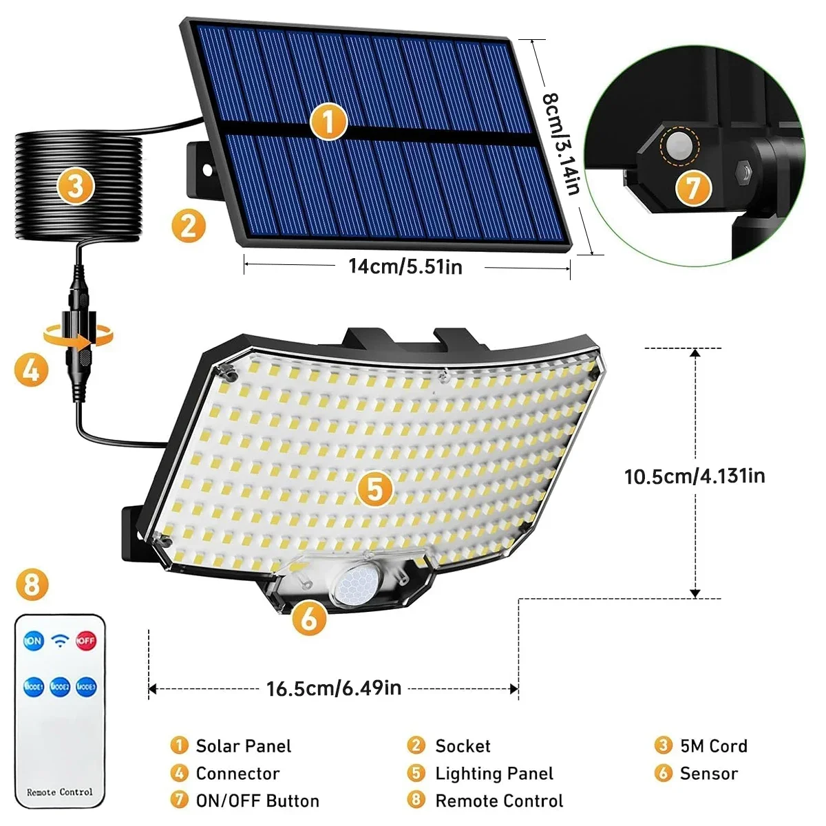 234LED Solar Outdoor Lights Mo - Wall Lighting Outdoor recension och pris
