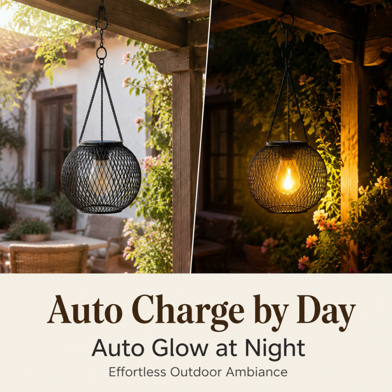 Solar Powered LED Hanging Floo - Outdoor Lighting Brands recension och pris