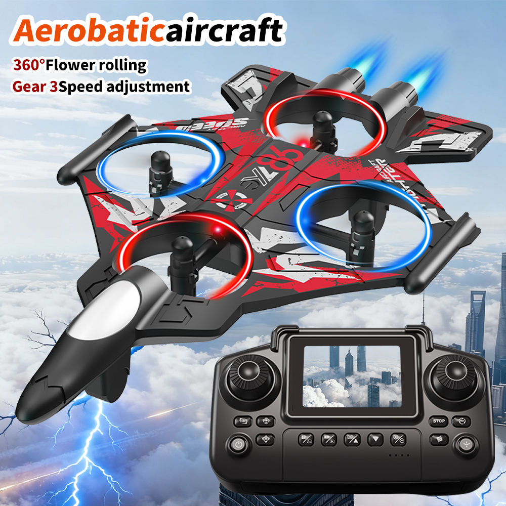 Fighter Jet Drone With Screen  - Outdoor Lighting Remote Control recension och pris