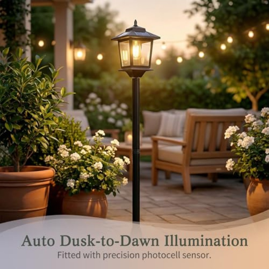 Outdoor Solar Post Lights, 2-P - Outdoor Lighting Pole recension och pris