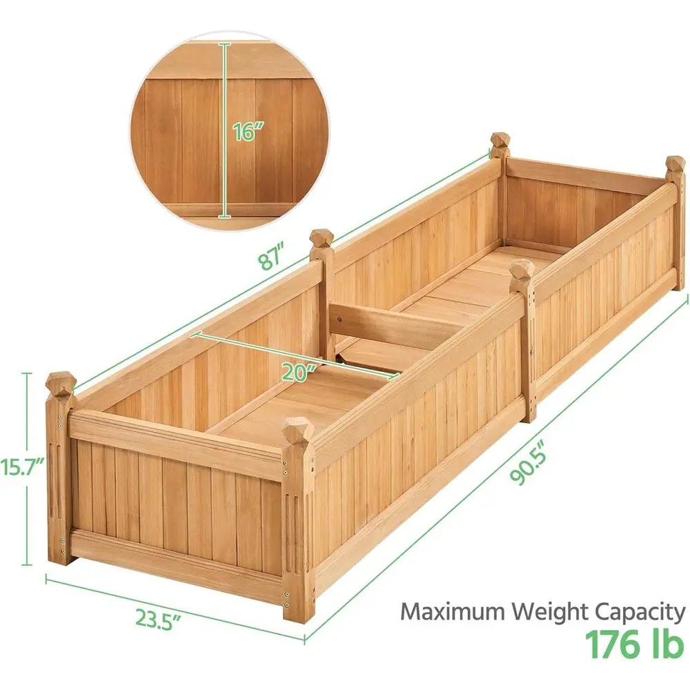 Light Brown Wooden Raised Gard - Outdoor Lighting Box recension och pris
