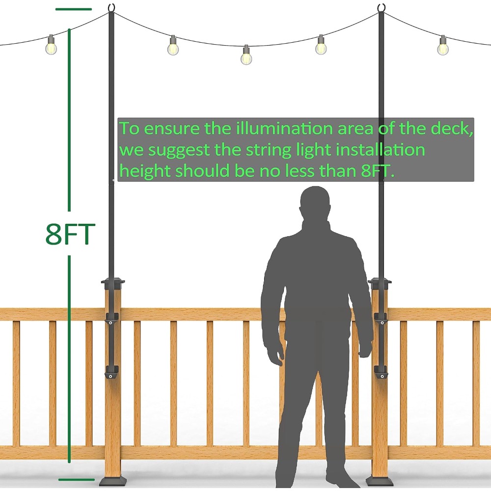 2 pack string light poles - st - Wall Lighting Outdoor recension och pris