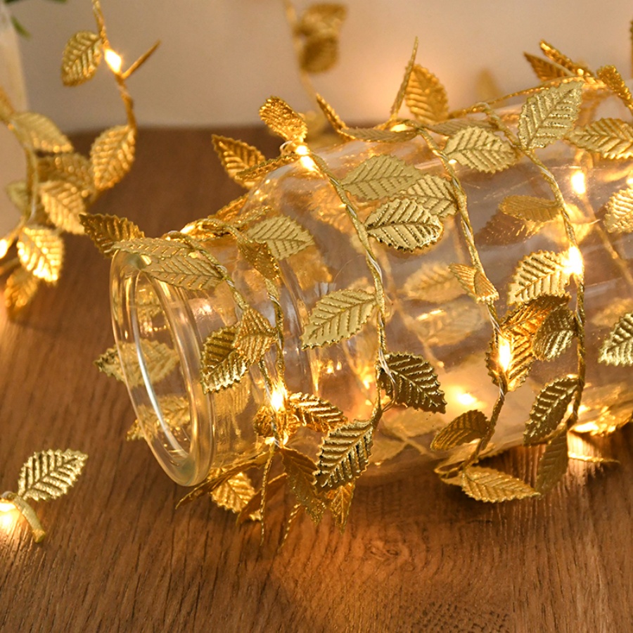 Golden Leaf Rattan Copper Wire - Lighting Wedding Outdoor recension och pris