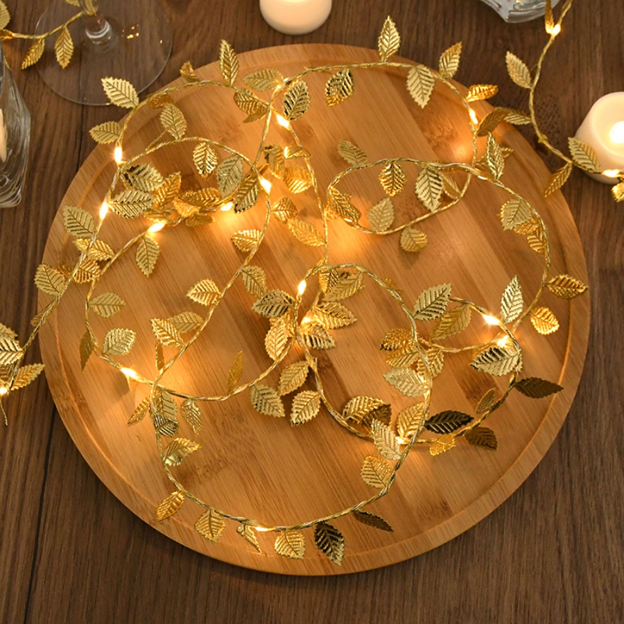 Golden Leaf Rattan Copper Wire - Lighting Wedding Outdoor recension och pris