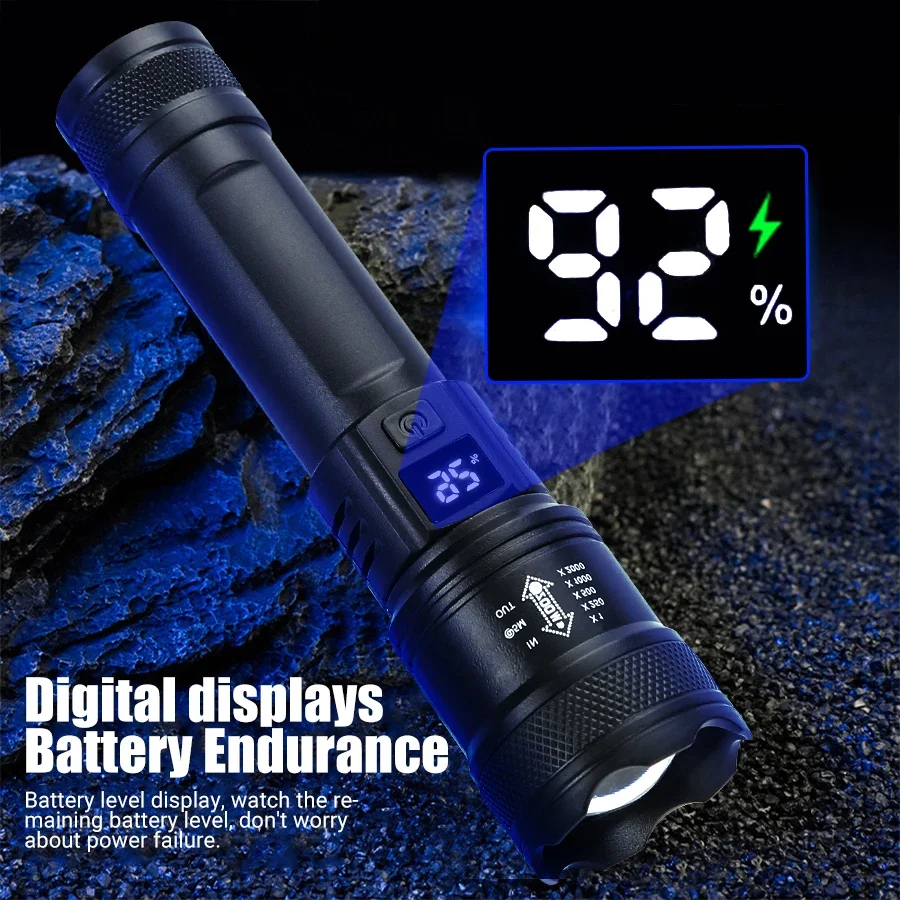 9900LM Powerful LED Flashlight - Outdoor Lighting Pole recension och pris