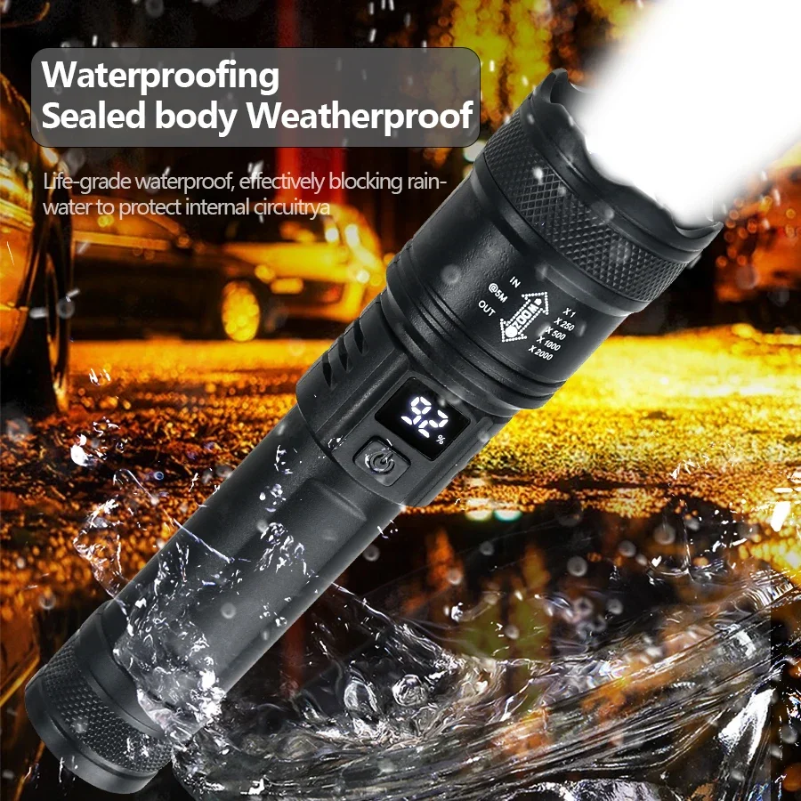 9900LM Powerful LED Flashlight - Outdoor Lighting Pole recension och pris