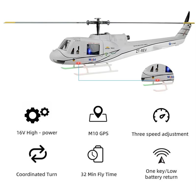 FLYWING UH1 remote control hel - Outdoor Lighting Cable Uk recension och pris