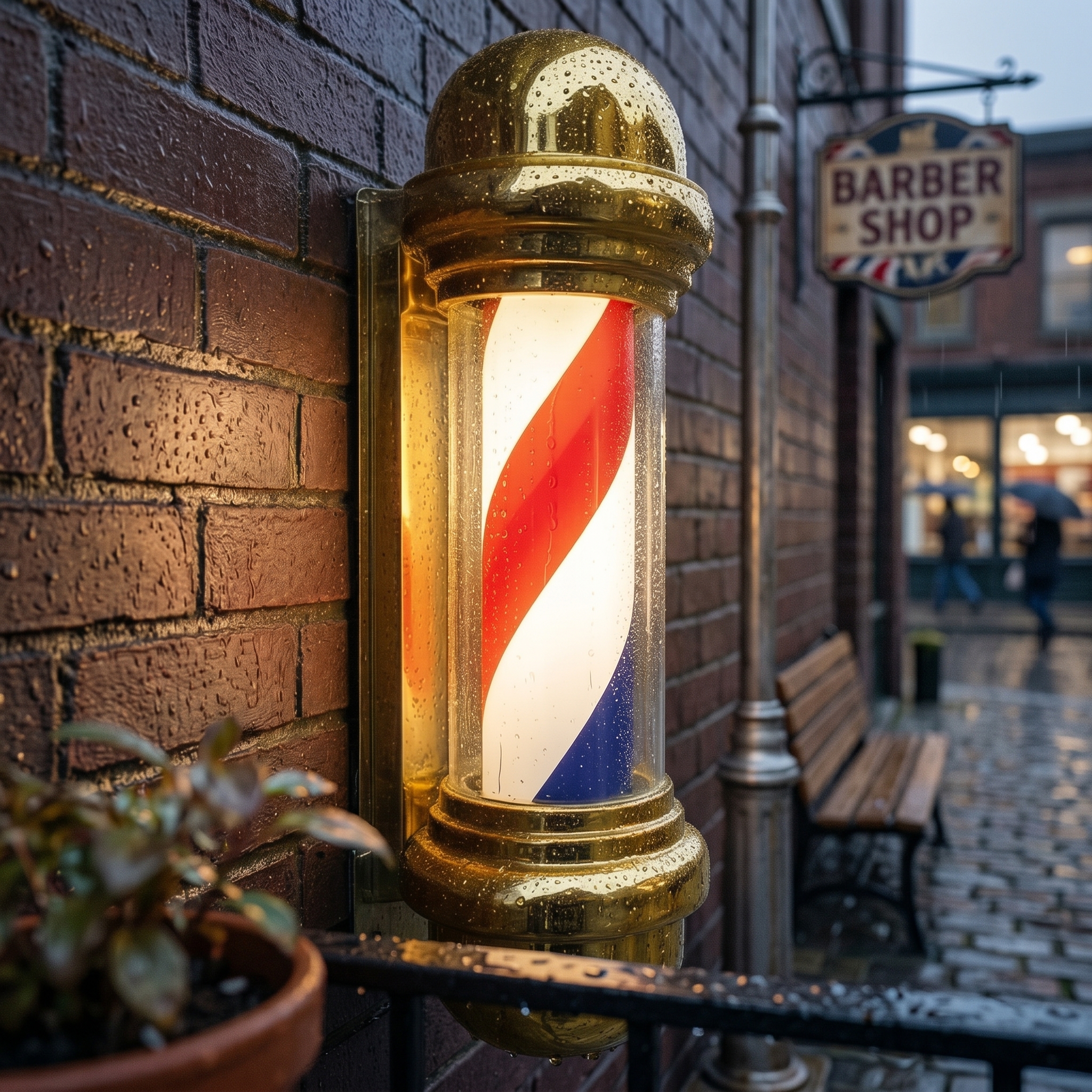 LED Barber Pole Transparent Co - Outdoor Lighting Pole recension och pris