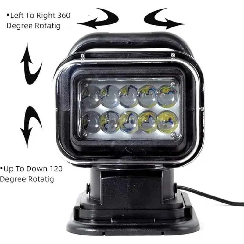 7 Inch 50W 360° Rotatable Boat - Outdoor Lighting Remote Control recension och pris
