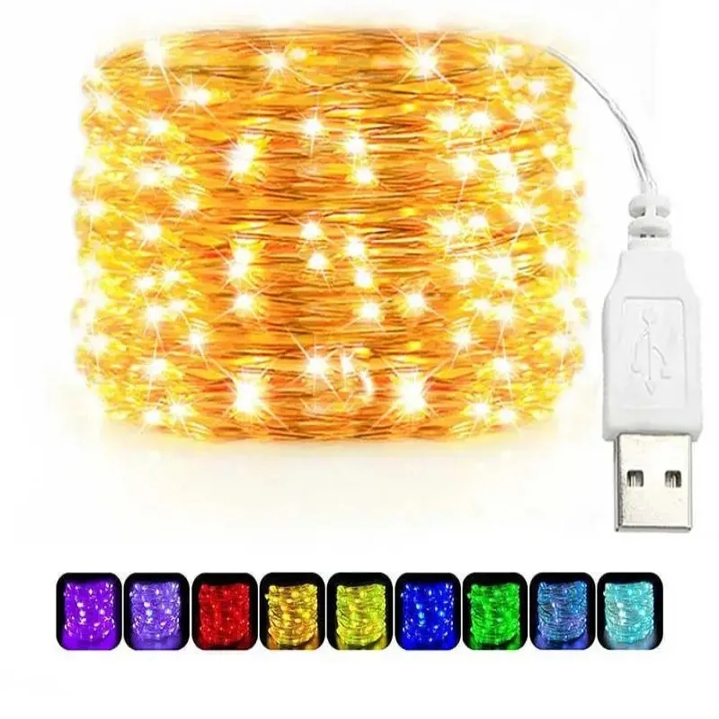 USB LED String Lights Copper S - Outdoor Lighting No Wiring recension och pris