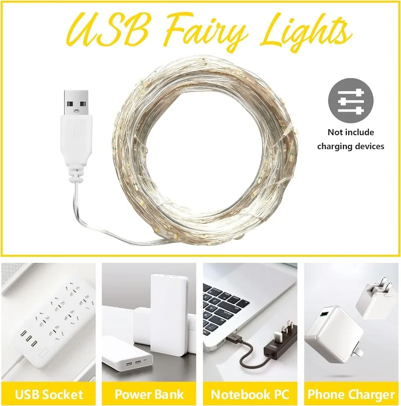 USB LED String Lights Copper S - Outdoor Lighting No Wiring recension och pris