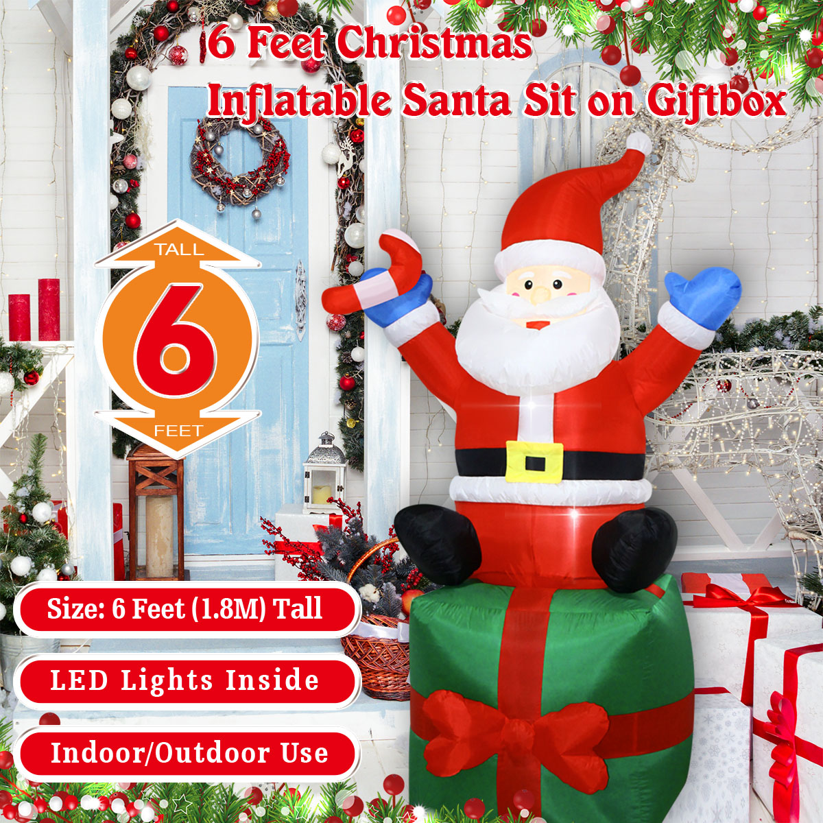 6 FT Christmas Inflatables San - Outdoor Lighting Box recension och pris