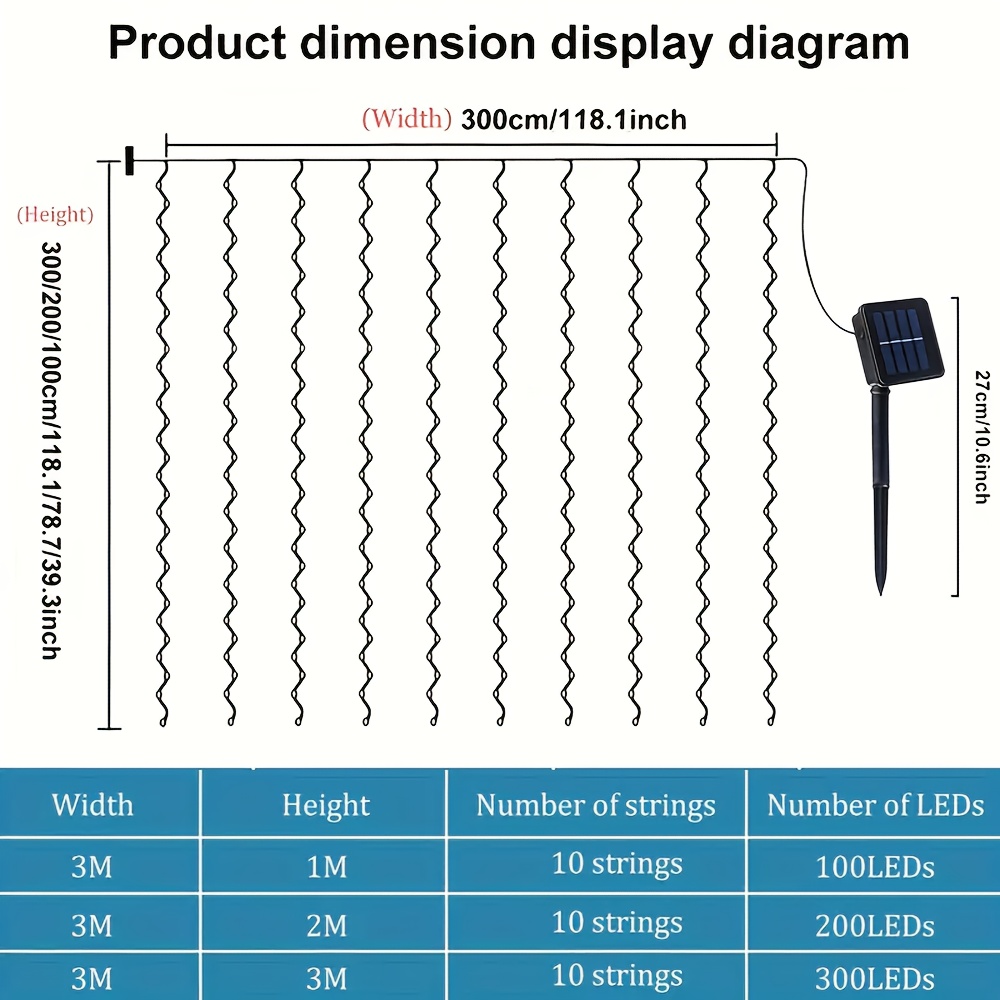 Solar Curtain Light 100/200/30 - Outdoor Lighting No Wiring recension och pris