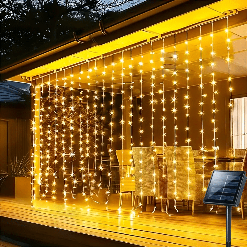 Solar Curtain Light 100/200/30 - Outdoor Lighting No Wiring recension och pris