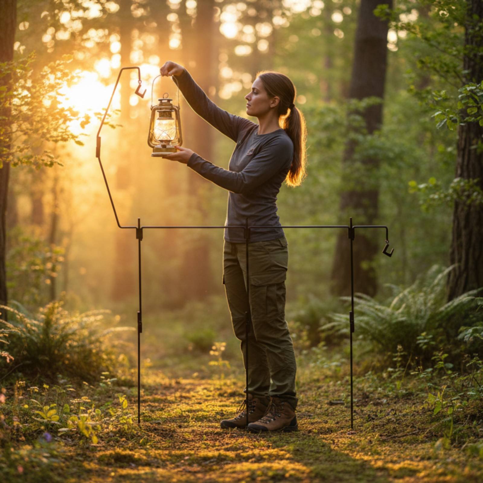 Camping Lantern Stand Easy to  - Outdoor Lighting Pole recension och pris
