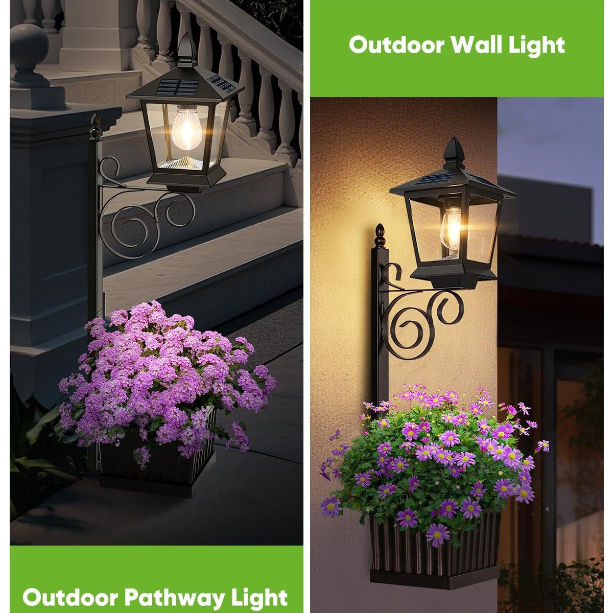 2 in 1 Solar Planter Lamp Wate - Wall Lighting Outdoor recension och pris