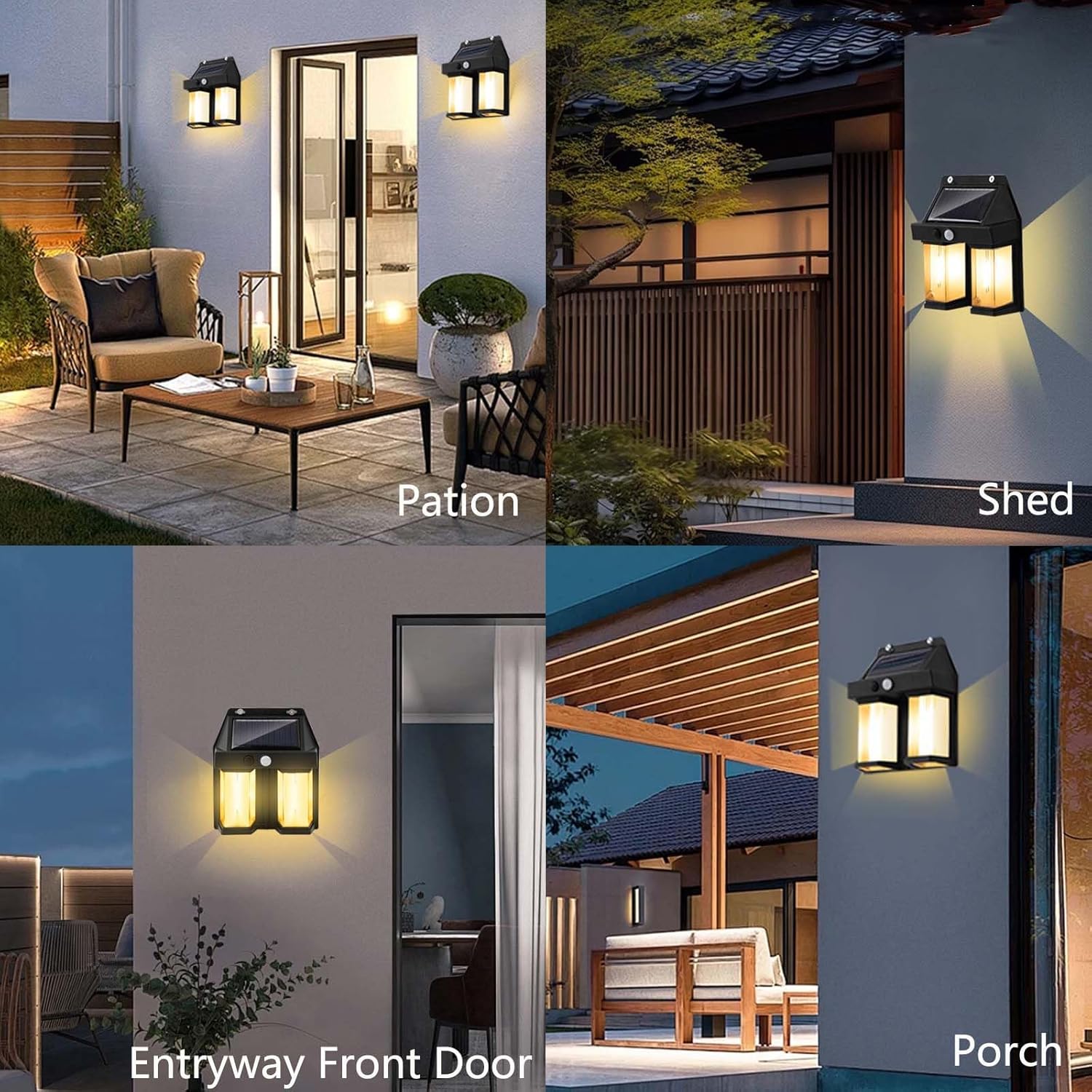 Solar Powered Wall Light Vinta - Outdoor Lighting No Wiring recension och pris