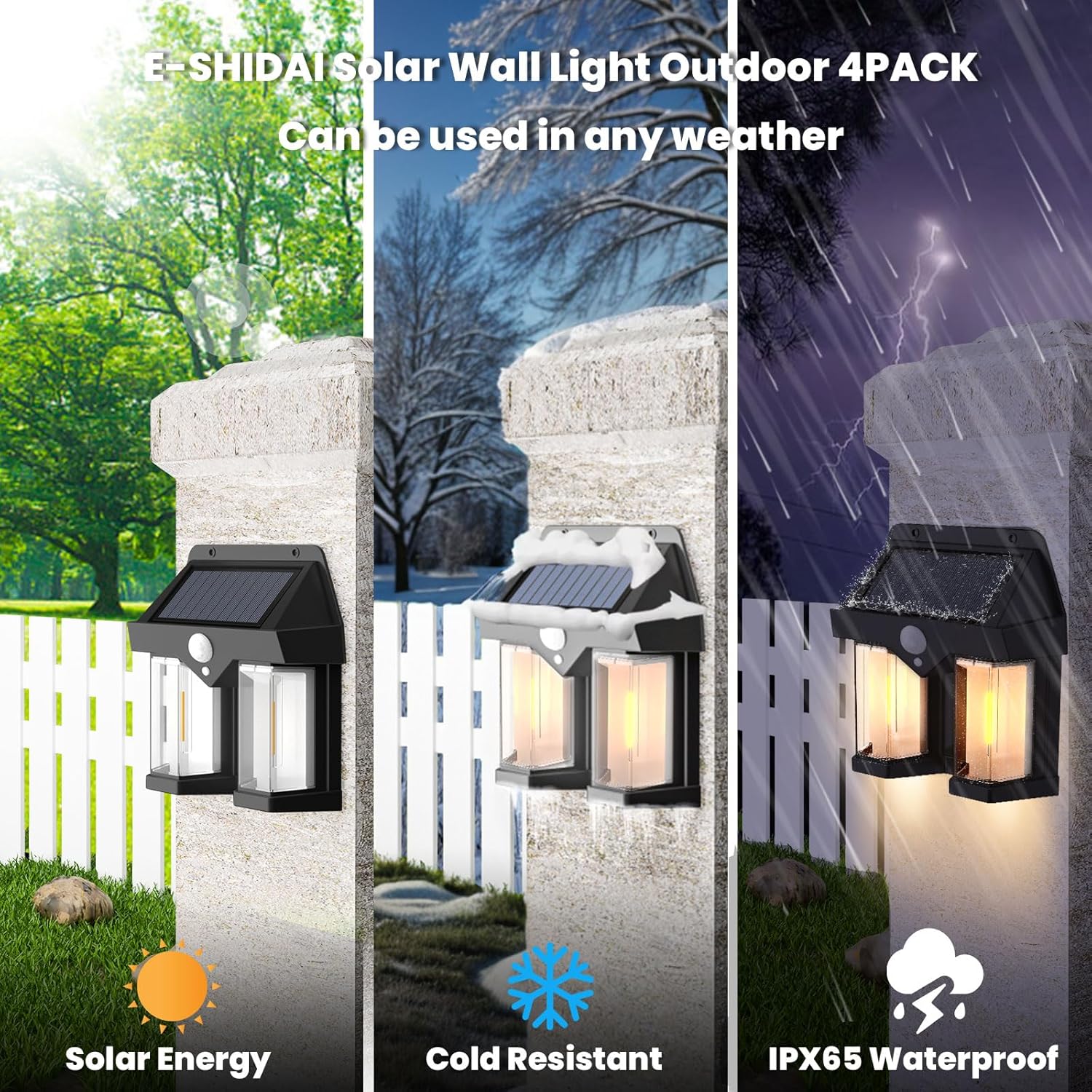 Solar Powered Wall Light Vinta - Outdoor Lighting No Wiring recension och pris